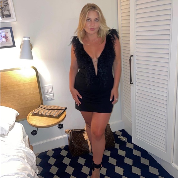 Black Mini Cocktail Dress- ALYCE PARIS 🖤 - Picture 4 of 6